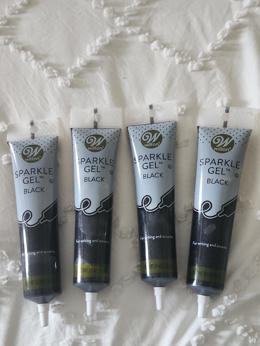 Wilton Black Sparkle Gel Tubes - 4 Pack